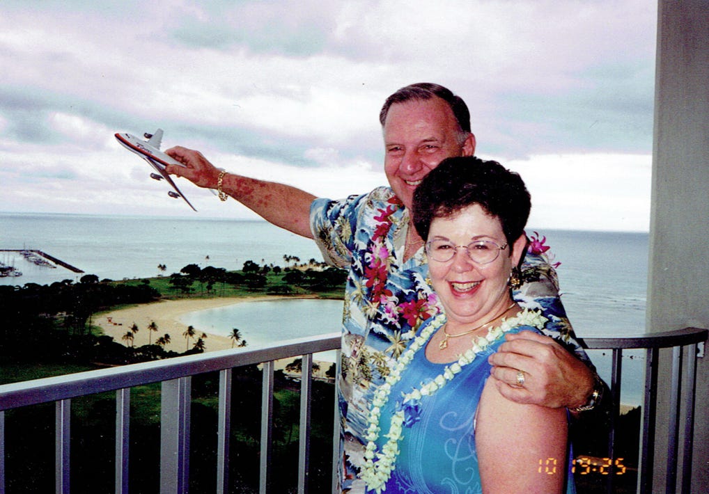 Capt. & Mrs. Pinter on Lanai in Hawaii